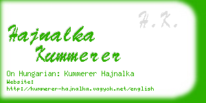 hajnalka kummerer business card